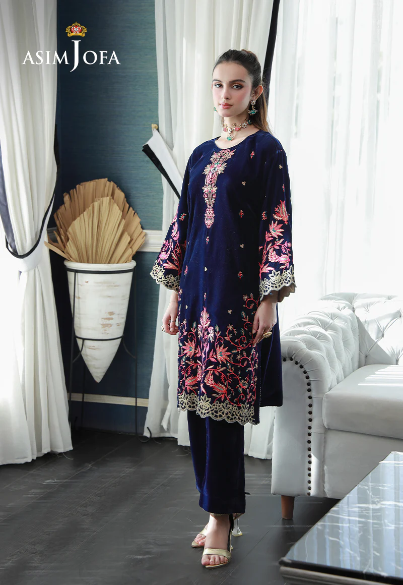 AJVG-03 EMBROIDERED VELVET STITCHED 2PC - Image 3