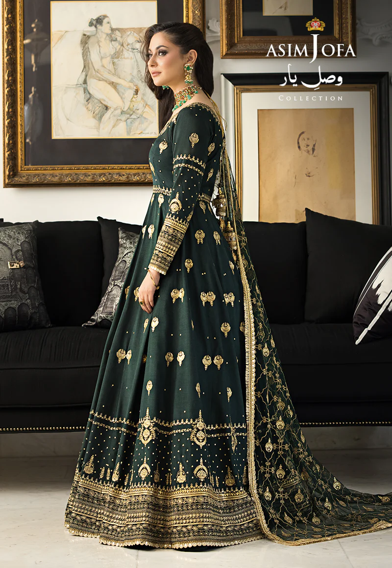 AJVY-08 EMBROIDERED INDIAN RAW SILK 3 PCS - Image 3