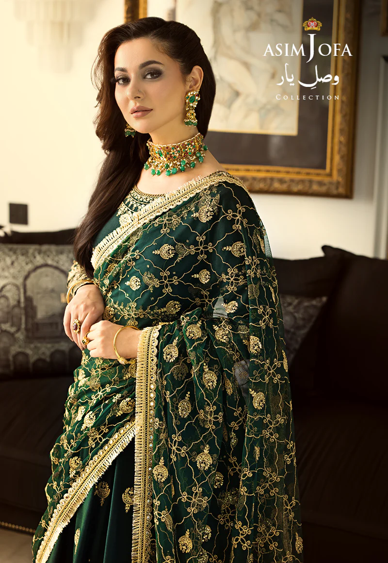 AJVY-08 EMBROIDERED INDIAN RAW SILK 3 PCS - Image 4