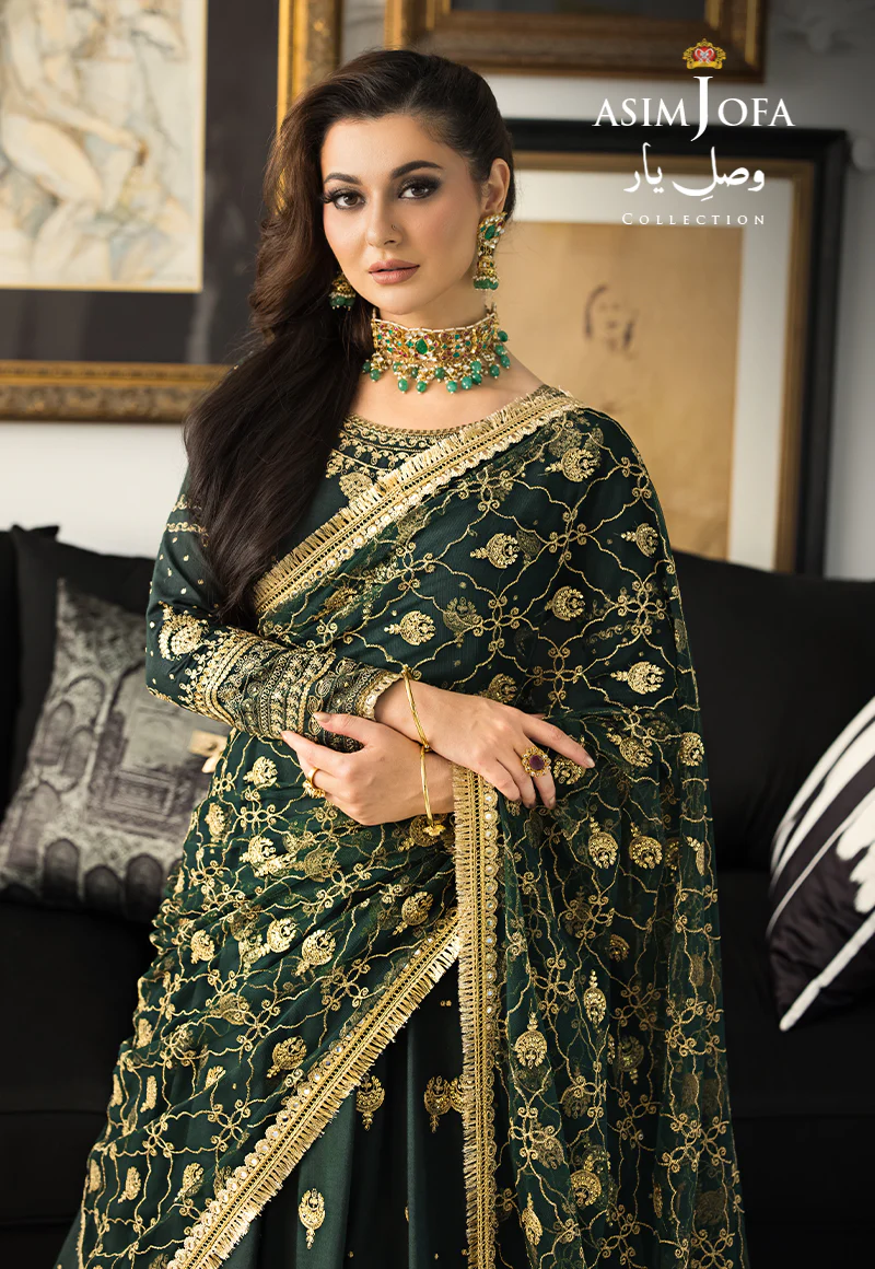 AJVY-08 EMBROIDERED INDIAN RAW SILK 3 PCS - Image 8