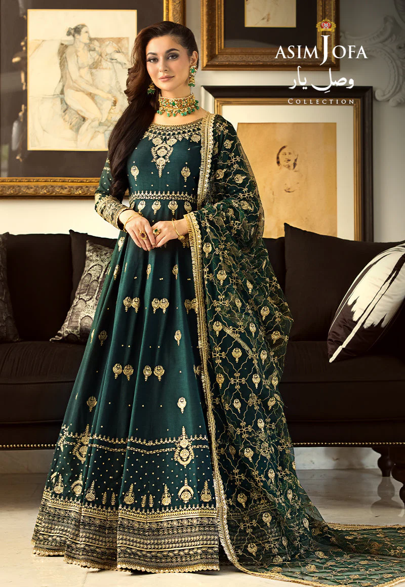AJVY-08 Designers Stitched RAW SILK 3 PCS