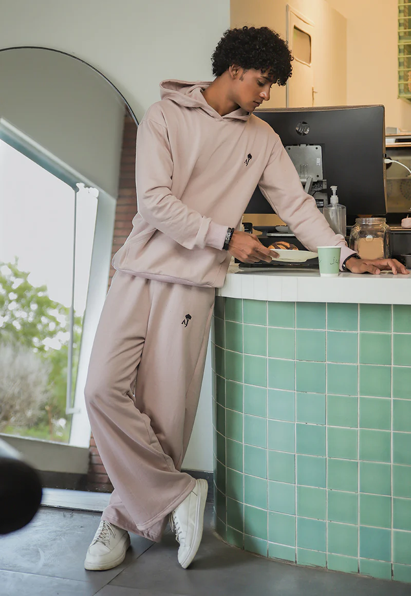 AJWEB-02 UNISEX LINEN BEIGE SWEATPANTS 1 PC - Image 5