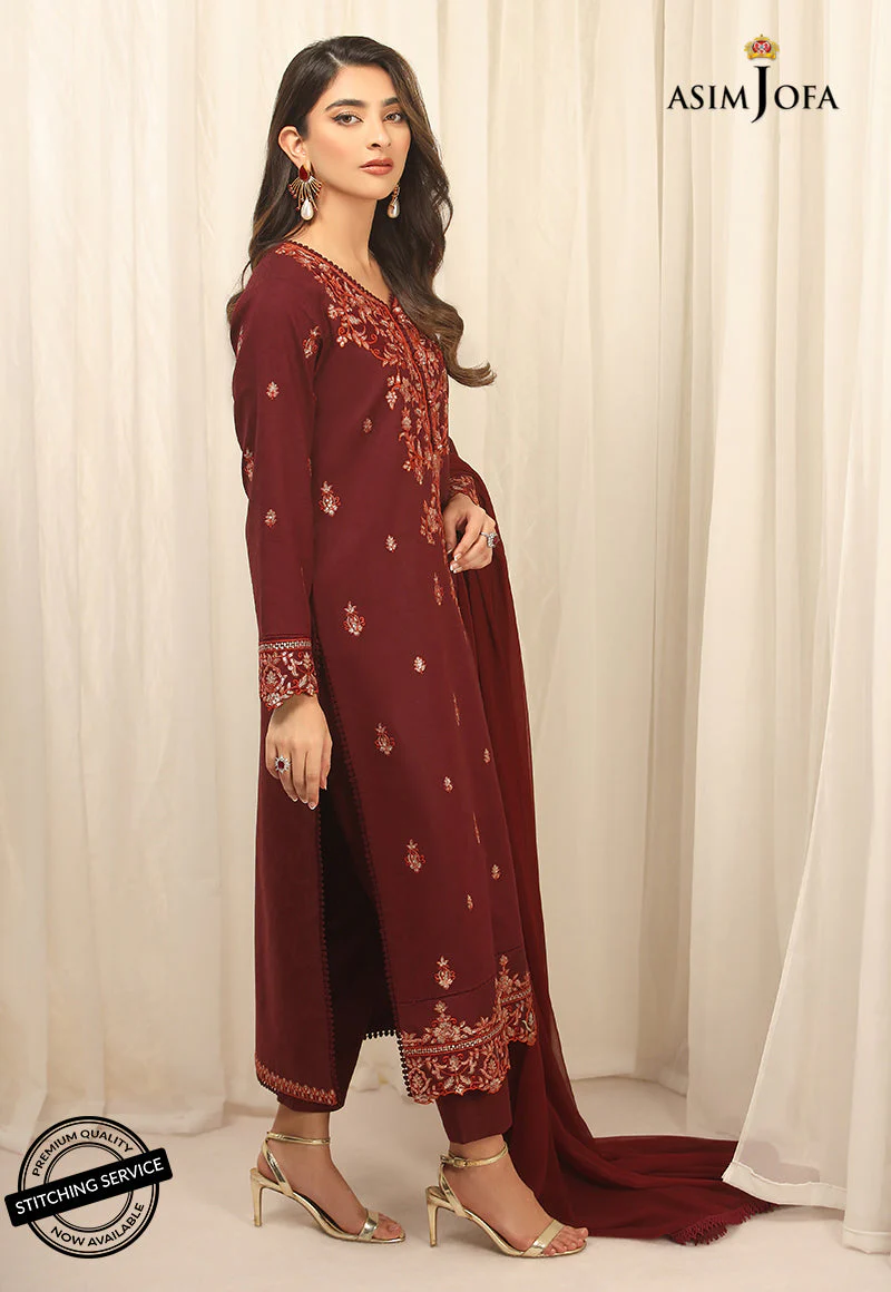 AJWED-14 EMBROIDERED SELF-JACQUARD STITCHED 3 PCS - Image 3