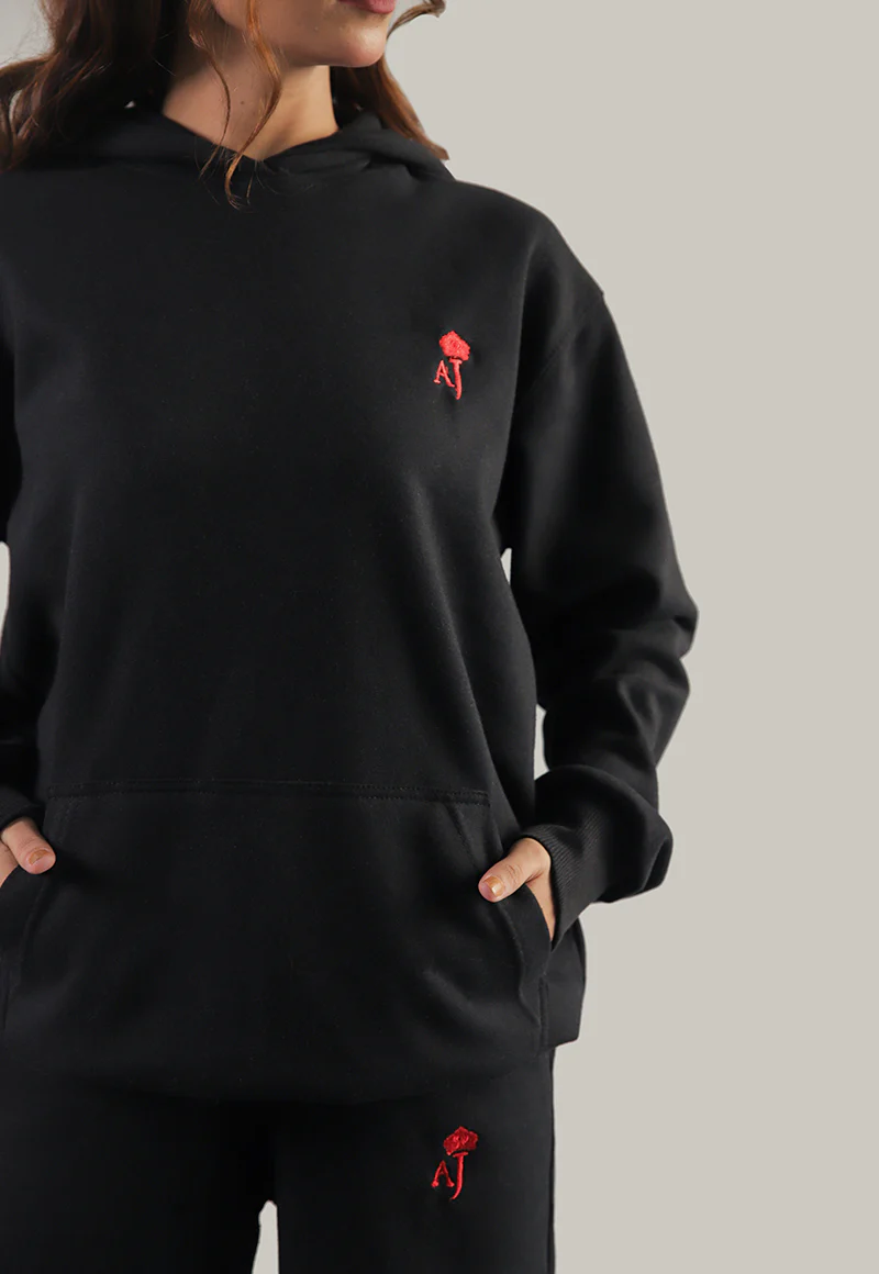 AJWET-01 UNISEX BLACK HOODIE 1 PC - Image 5