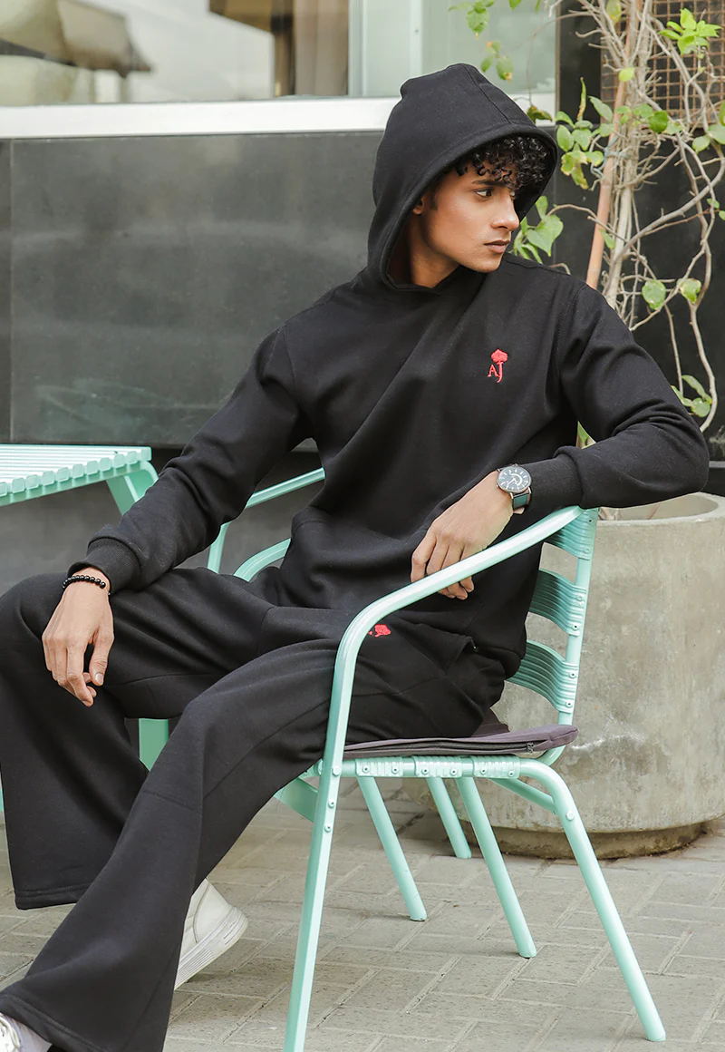 AJWET-01 UNISEX BLACK HOODIE 1 PC - Image 6