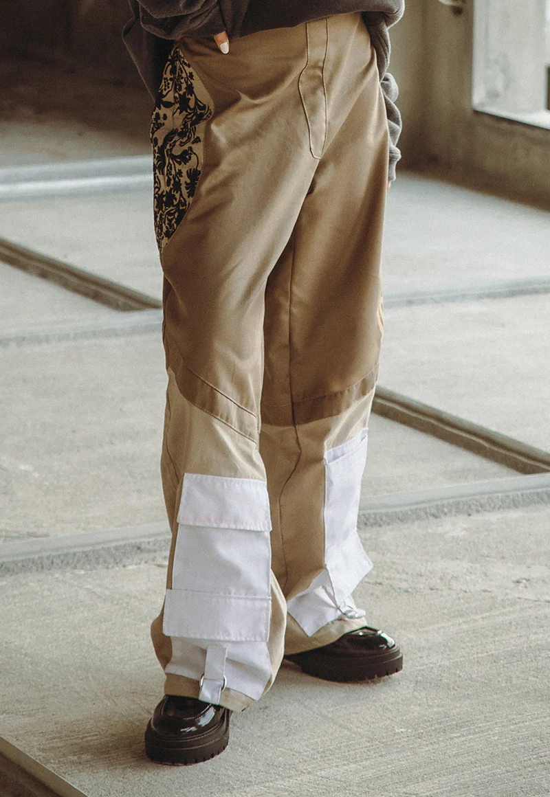 AJWPB-06 UNISEX COTTON TWILL WIDE LEG PANTS 1 PC - Image 5