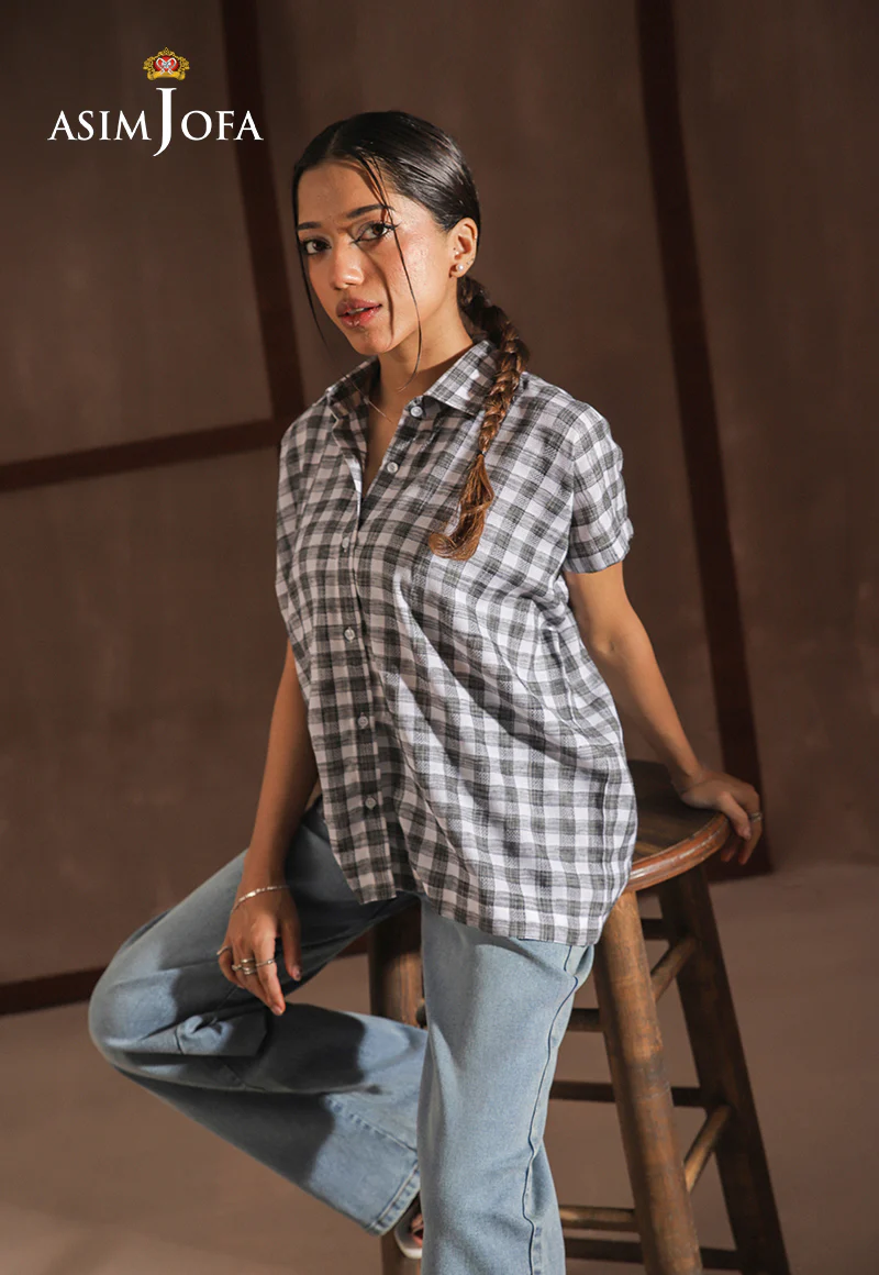AJWWT-02 WOVEN CHECK SHIRT 1 PC - Image 6