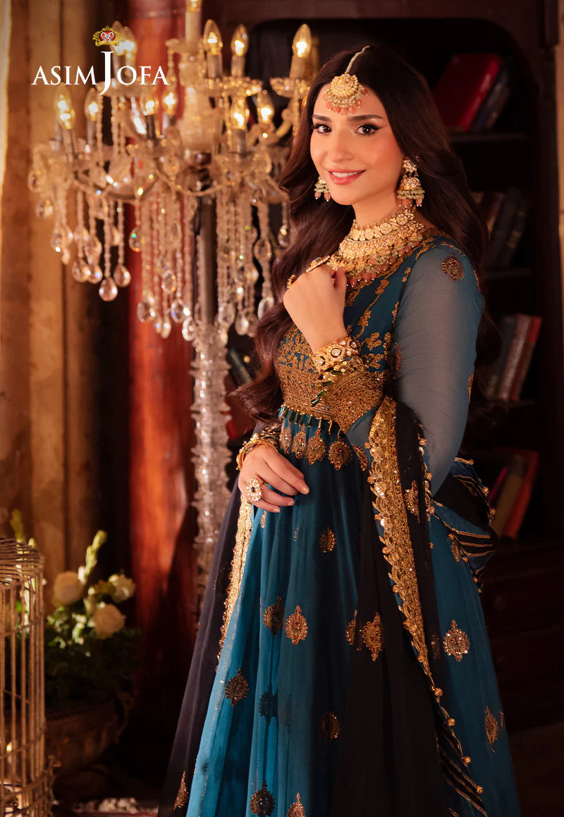 AJYVD-09 EMBROIDERED CHIFFON STITCHED 2 PCS - Image 8