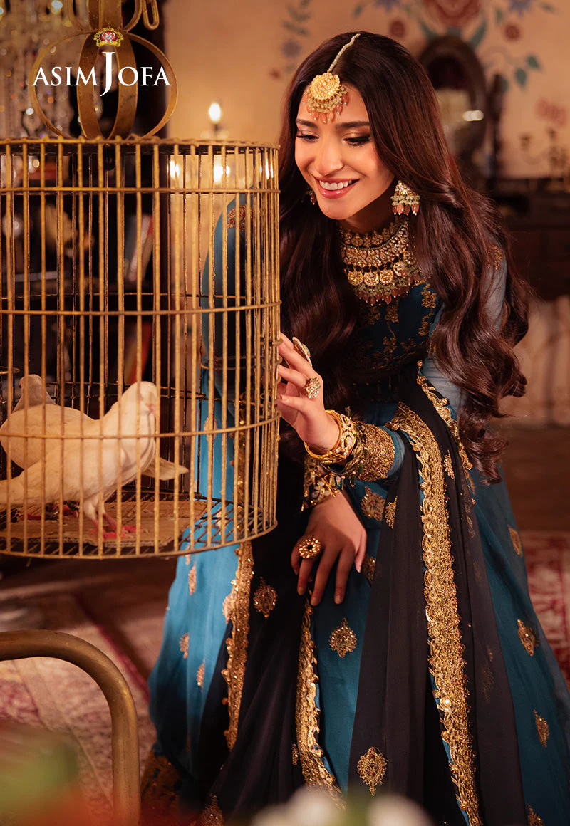 AJYVD-09 EMBROIDERED CHIFFON STITCHED 2 PCS - Image 9