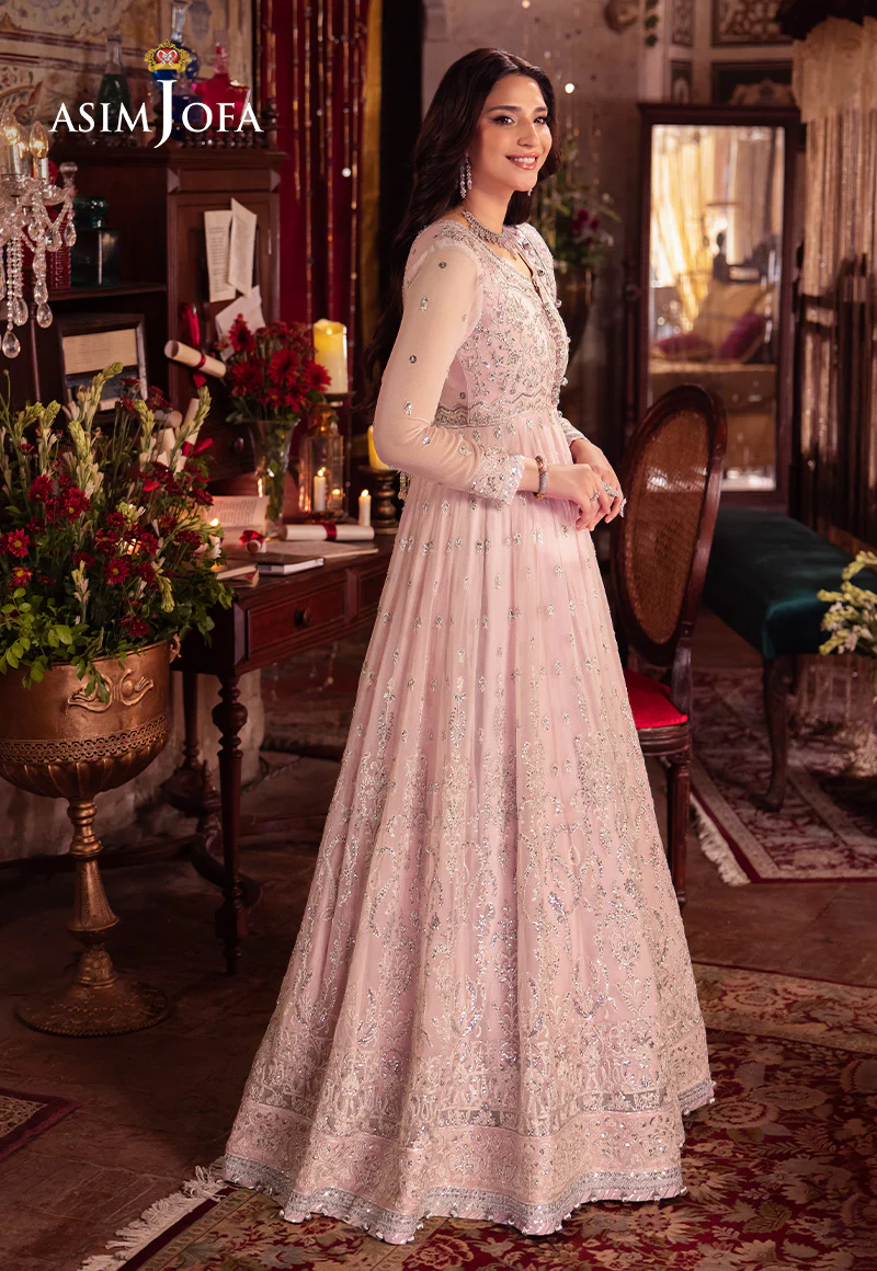AJYVD-10 EMBROIDERED CHIFFON STITCHED 3 PCS - Image 2