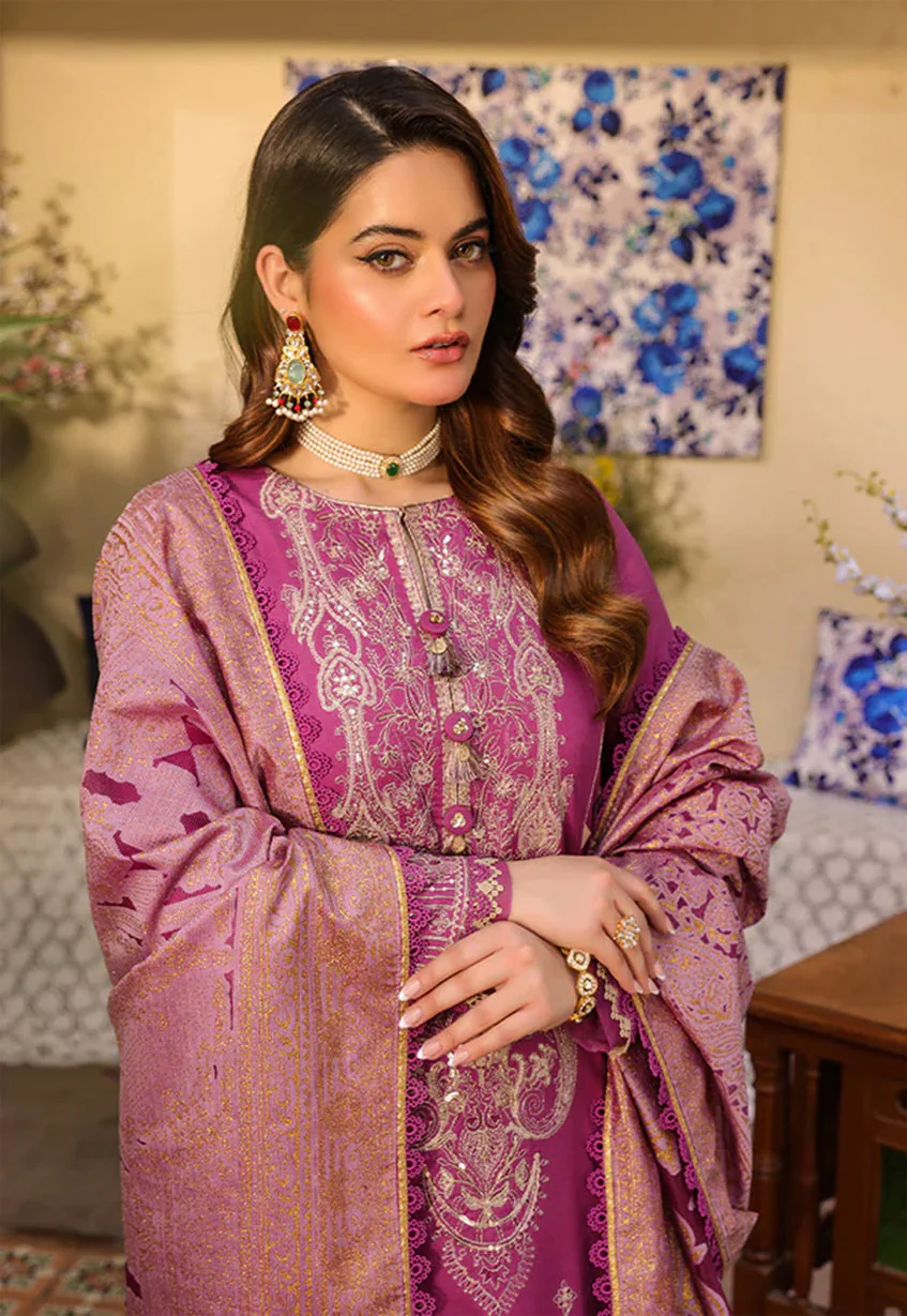 AJZBD-07 EMBROIDERED CAMBRIC STITCHED 3 PCS - Image 4