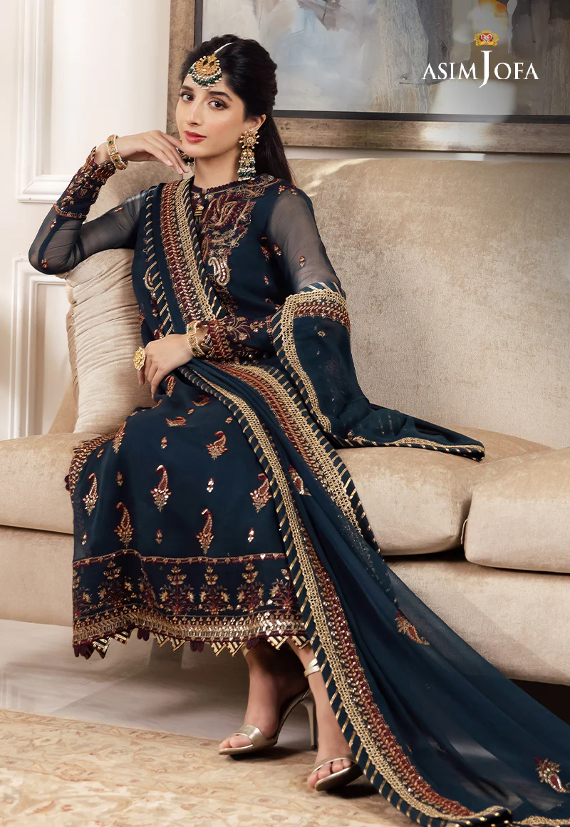 AJZS-03 EMBROIDERED CHIFFON 3 PCS - Image 8