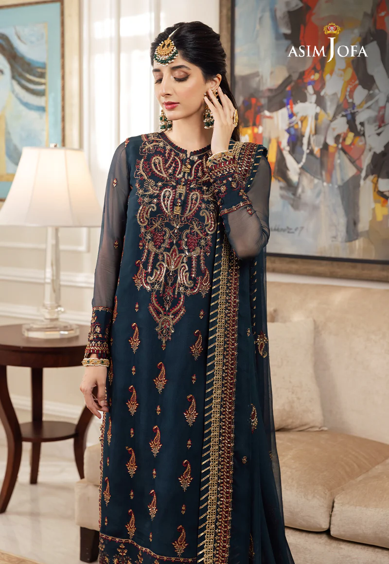 AJZS-03 EMBROIDERED CHIFFON 3 PCS - Image 9