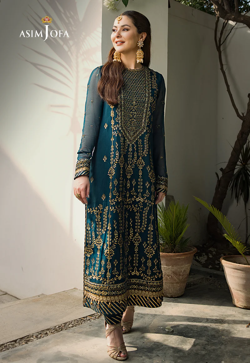 AJZS-08 EMBROIDERED CHIFFON 1 PC