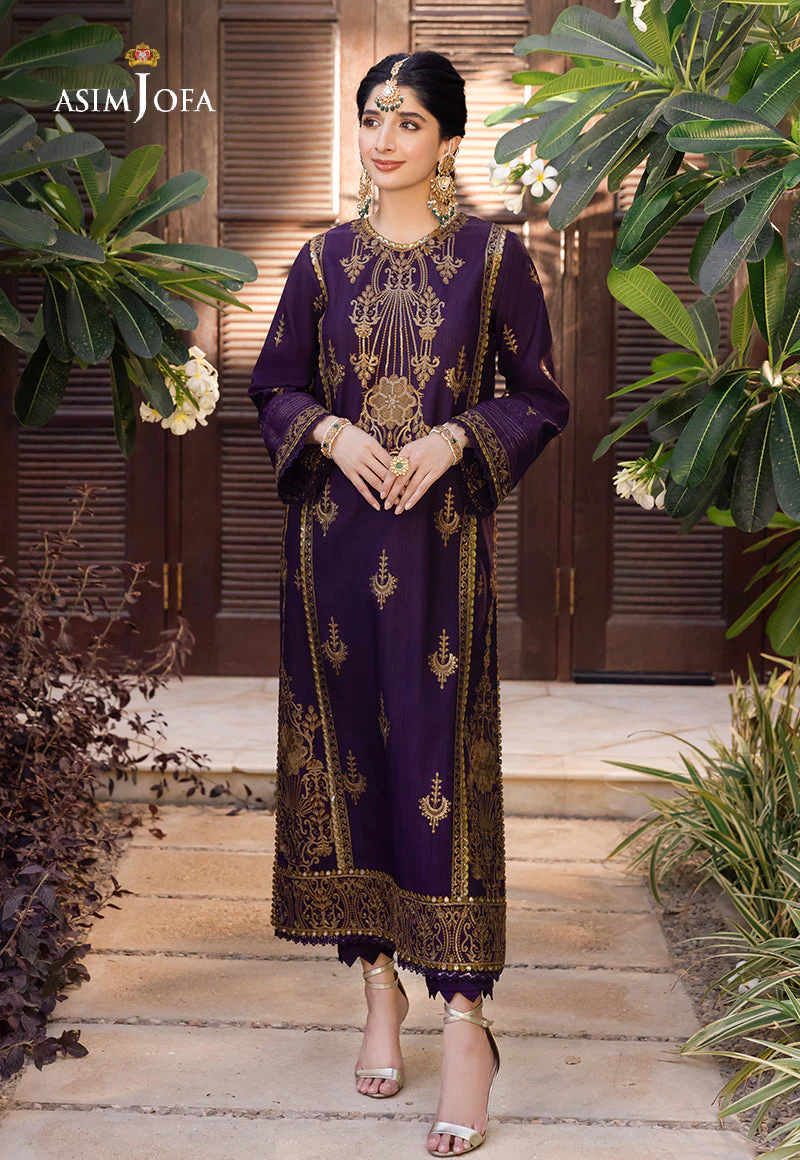 AJZSD-13 EMBROIDERED RAW SILK 1 PC