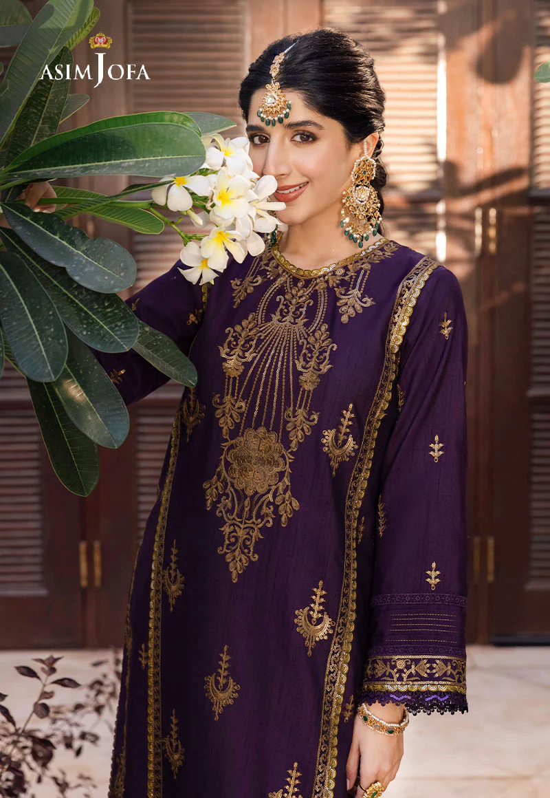 AJZSD-13 EMBROIDERED RAW SILK 1 PC - Image 4