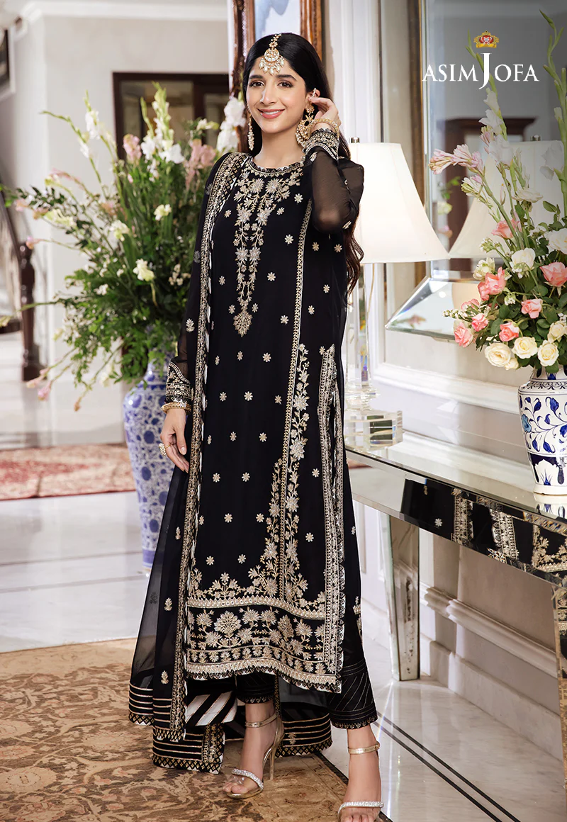 AJZS-14 EMBROIDERED CHIFFON 3 PCS - Image 5