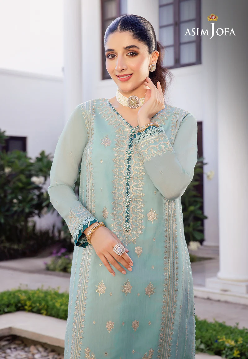 AJZS-26 EMBROIDERED CHANDERI COTTON 1 PC - Image 2