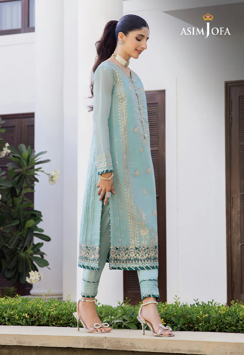 AJZS-26 EMBROIDERED CHANDERI COTTON 1 PC - Image 3