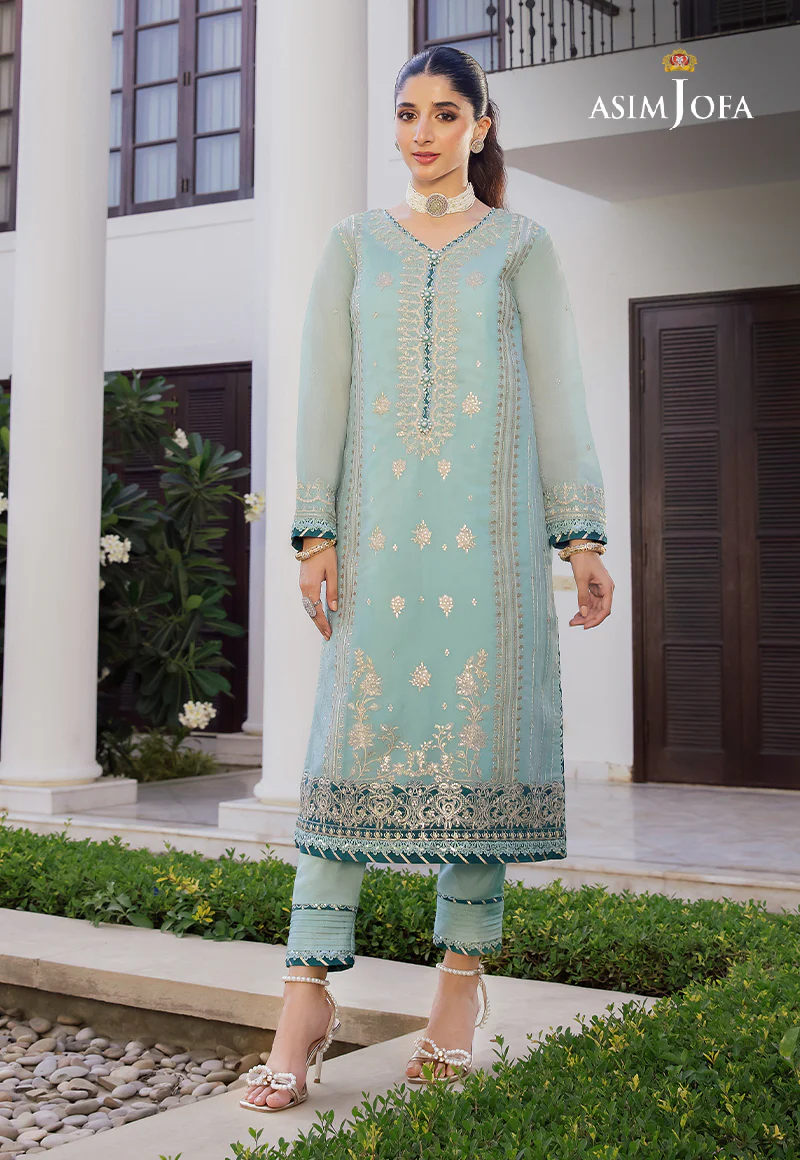 AJZS-26 EMBROIDERED CHANDERI COTTON 1 PC - Image 4