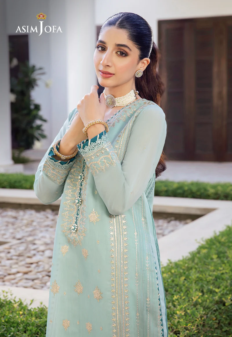 AJZS-26 EMBROIDERED CHANDERI COTTON 1 PC - Image 6