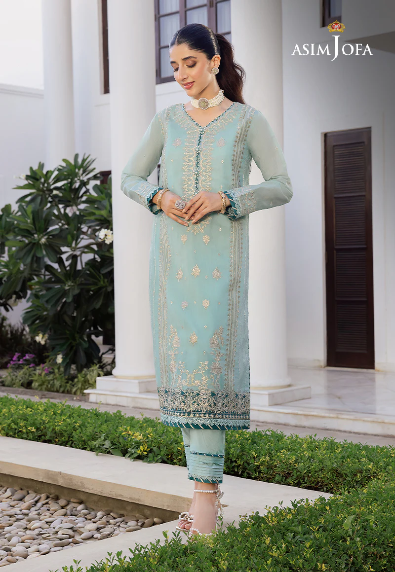 AJZS-26 EMBROIDERED CHANDERI COTTON 1 PC - Image 7